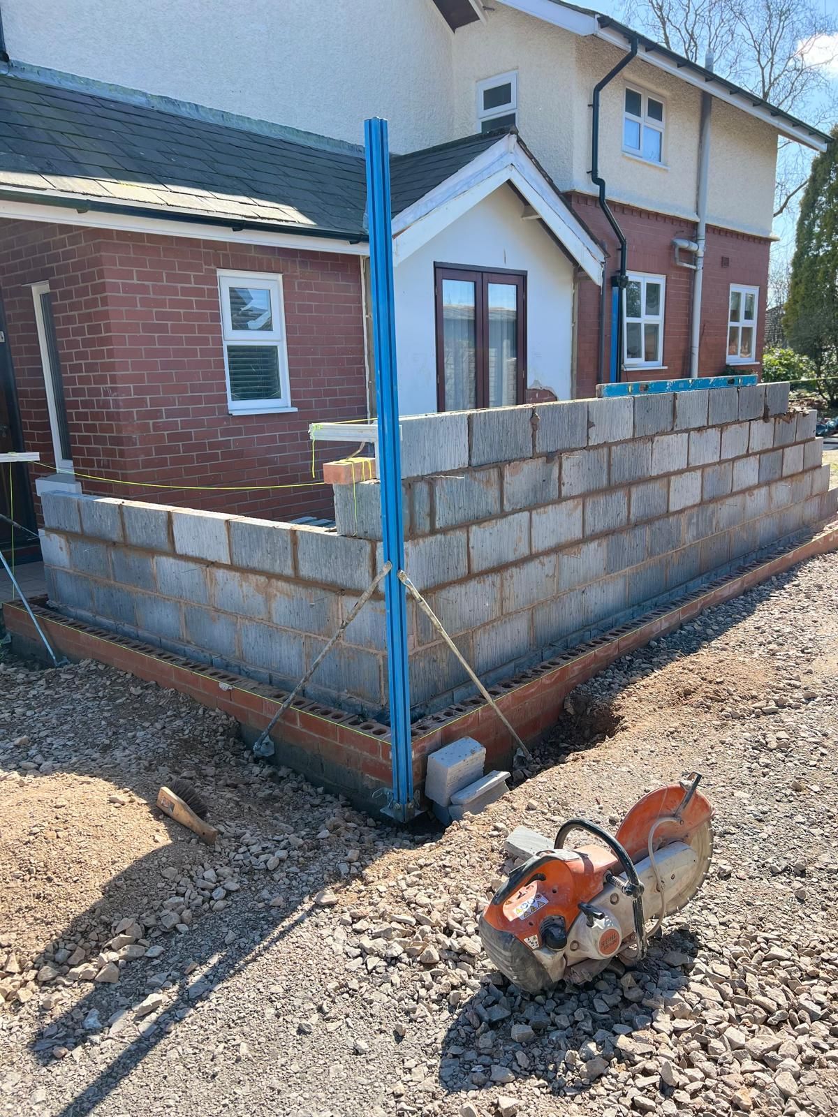 Breeze block wall